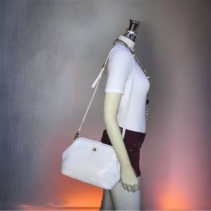 Vintage White Color Mario Avane Crossbody Bag